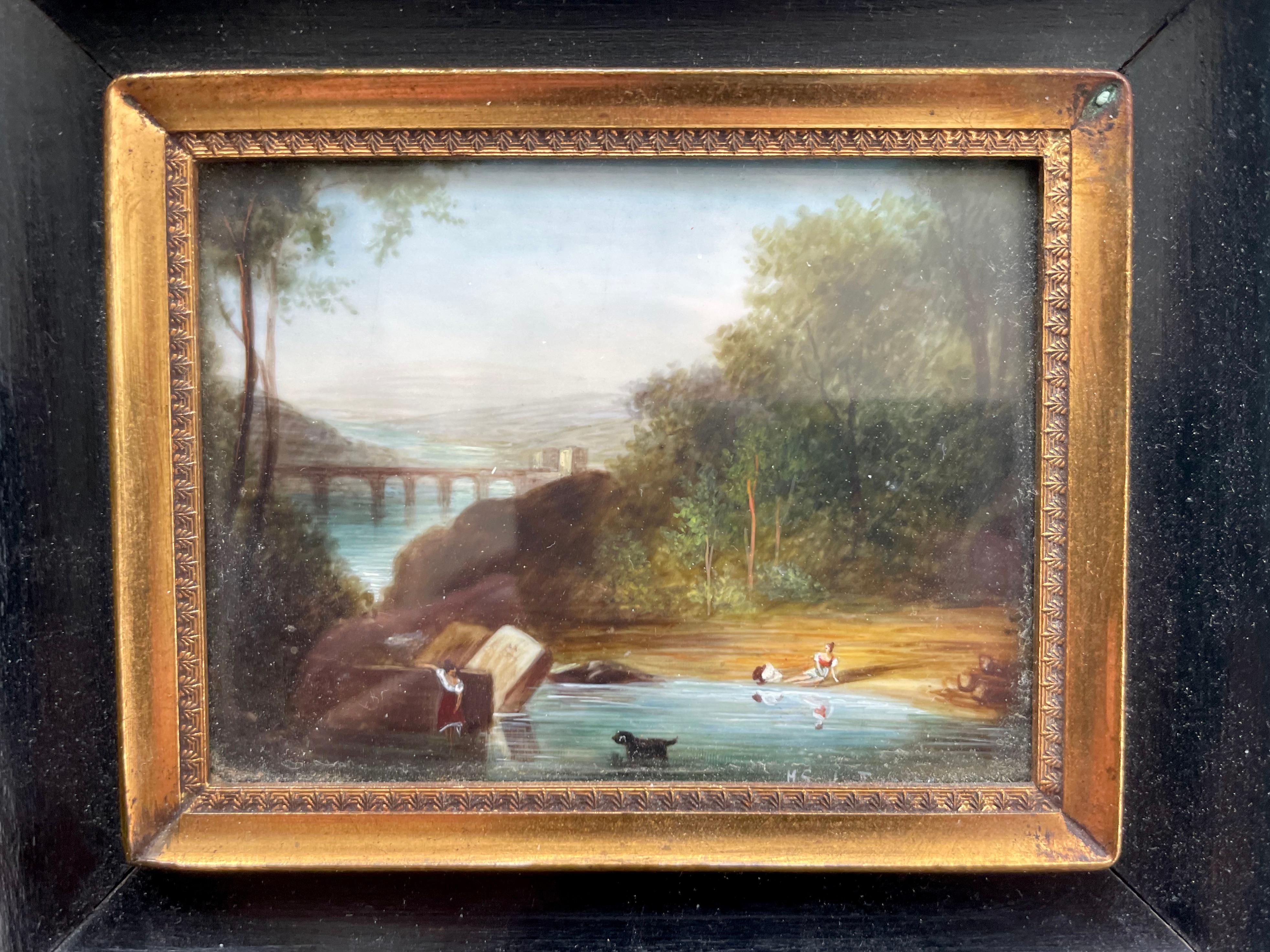 Escena de baño, Pintura en miniatura - Painting de Unknown