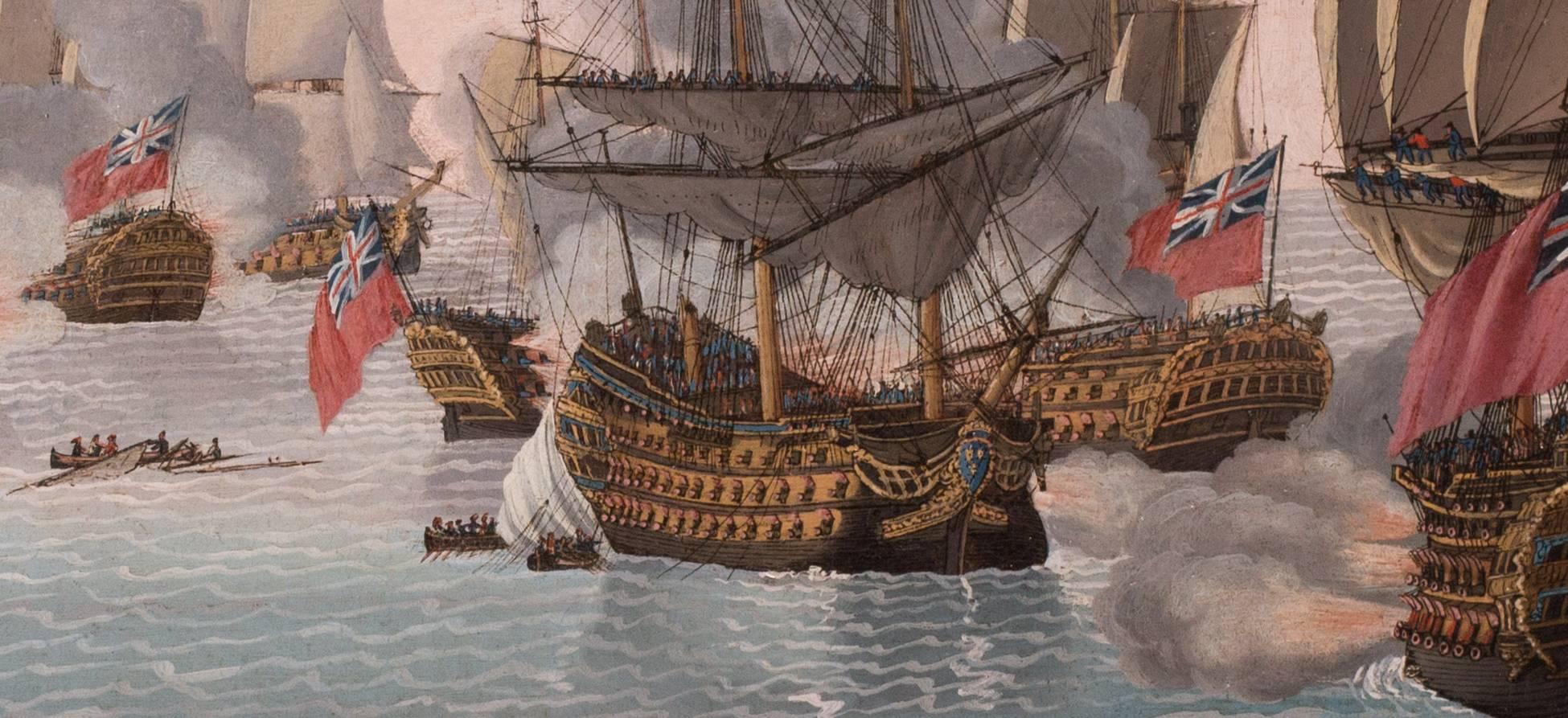 Battle of the Saintes  - Painting by Unknown