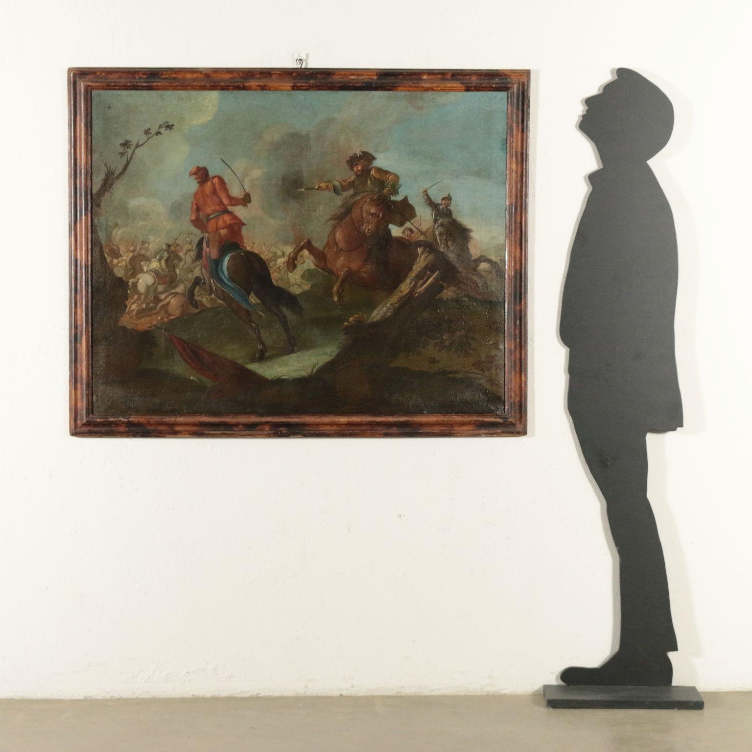 Escena de batalla Óleo sobre lienzo Siglo XVII - Painting de Unknown