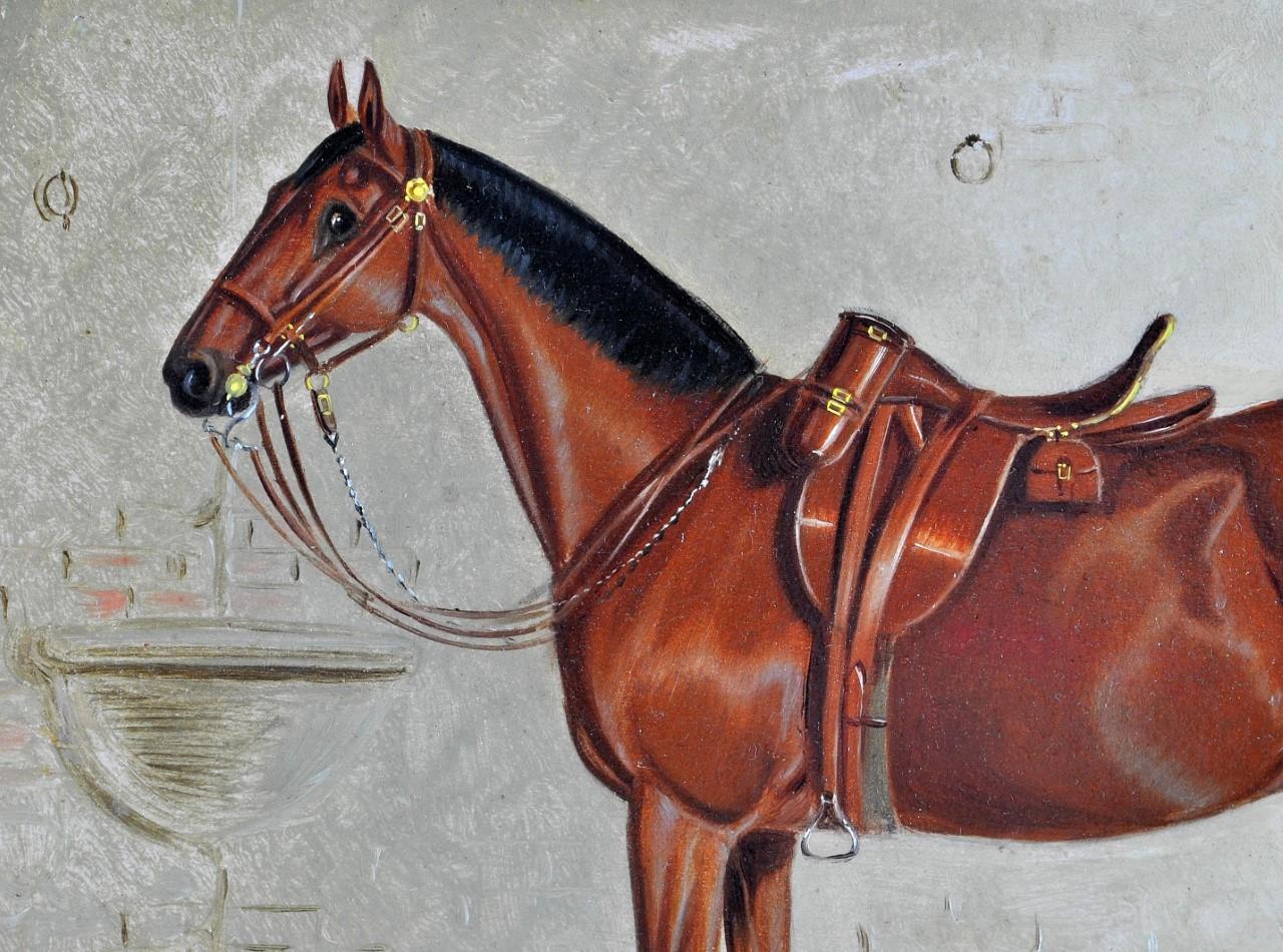 bay horse painting