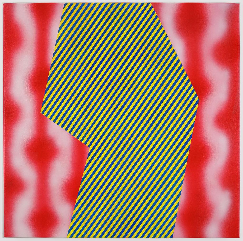 Unknown Abstract Painting - Beach Day, Acrylic and Airbrush on Canvas Painting by Alex Blau, 2019
