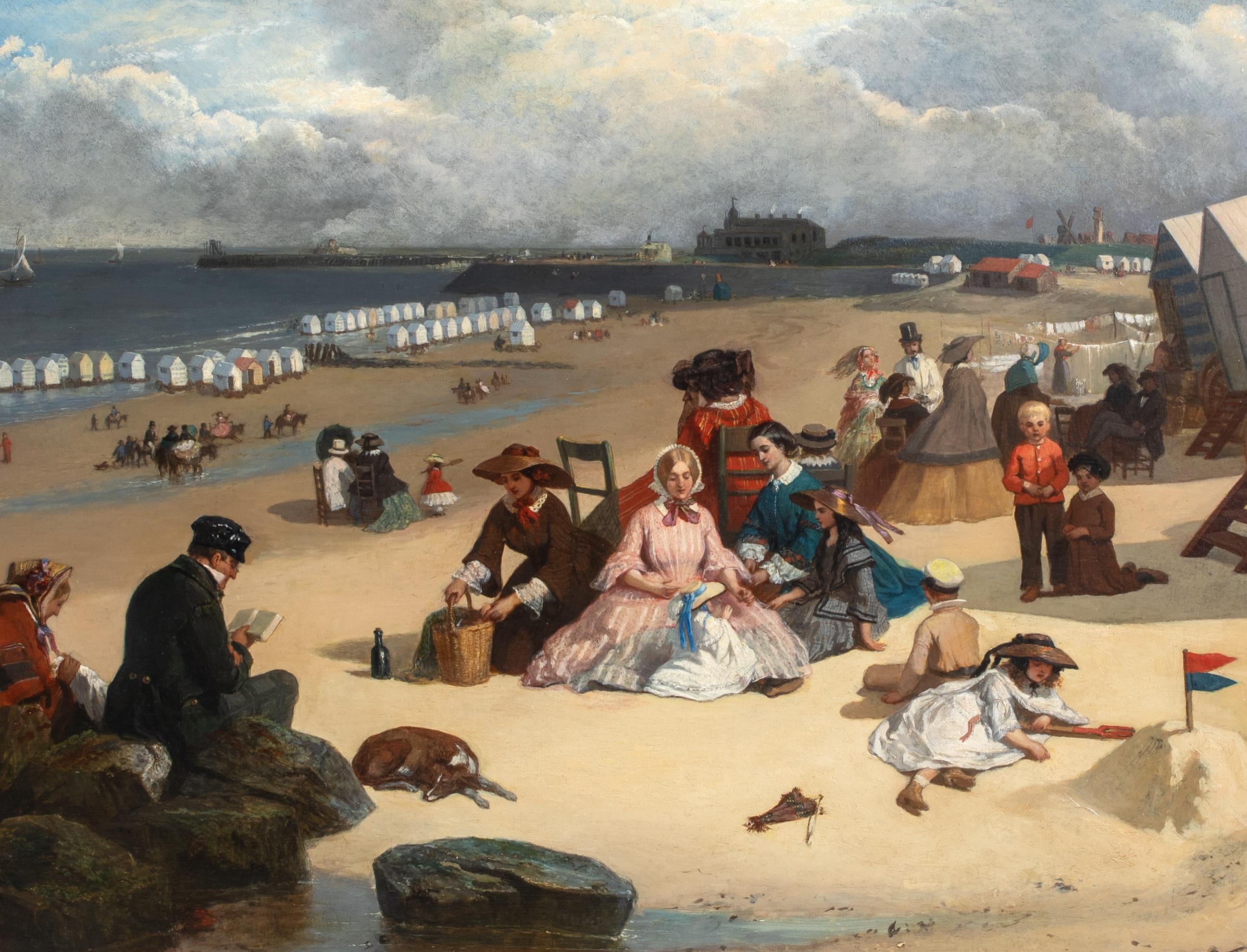 Beach Scene, Littlehampton, West Sussex, 19th Century  by JOHN EYRES (1857-1889) For Sale 2