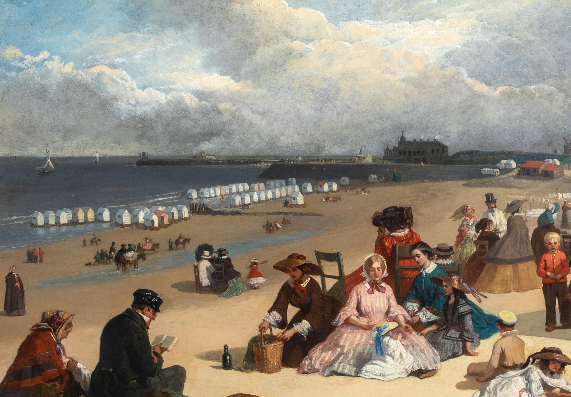 Beach Scene, Littlehampton, West Sussex, 19th Century  by JOHN EYRES (1857-1889) For Sale 3