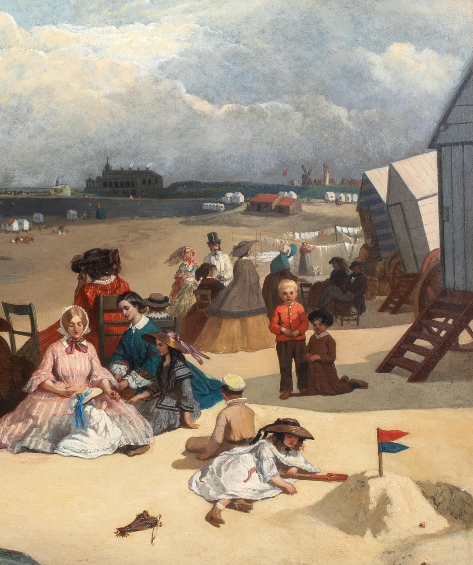 Beach Scene, Littlehampton, West Sussex, 19th Century  by JOHN EYRES (1857-1889) For Sale 5