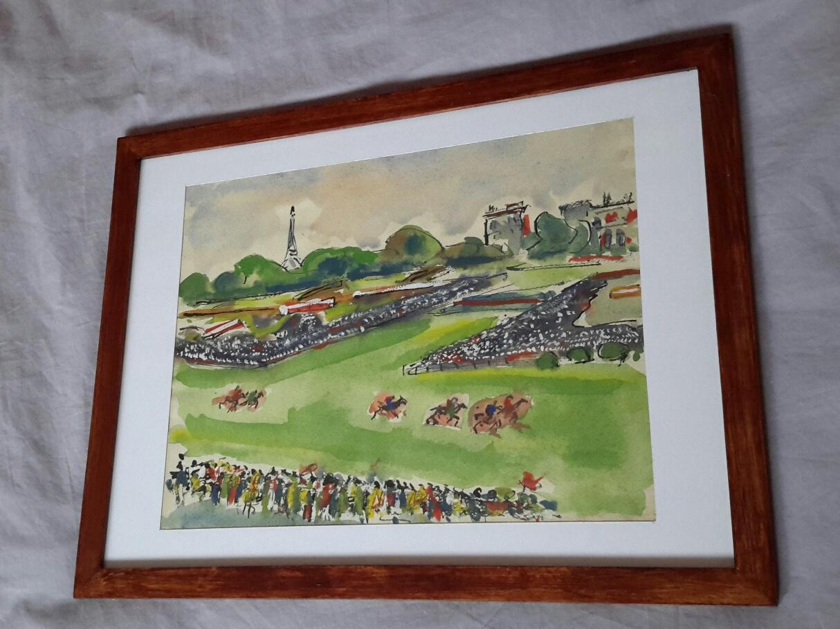 Beautiful 1930's French Watercolor 