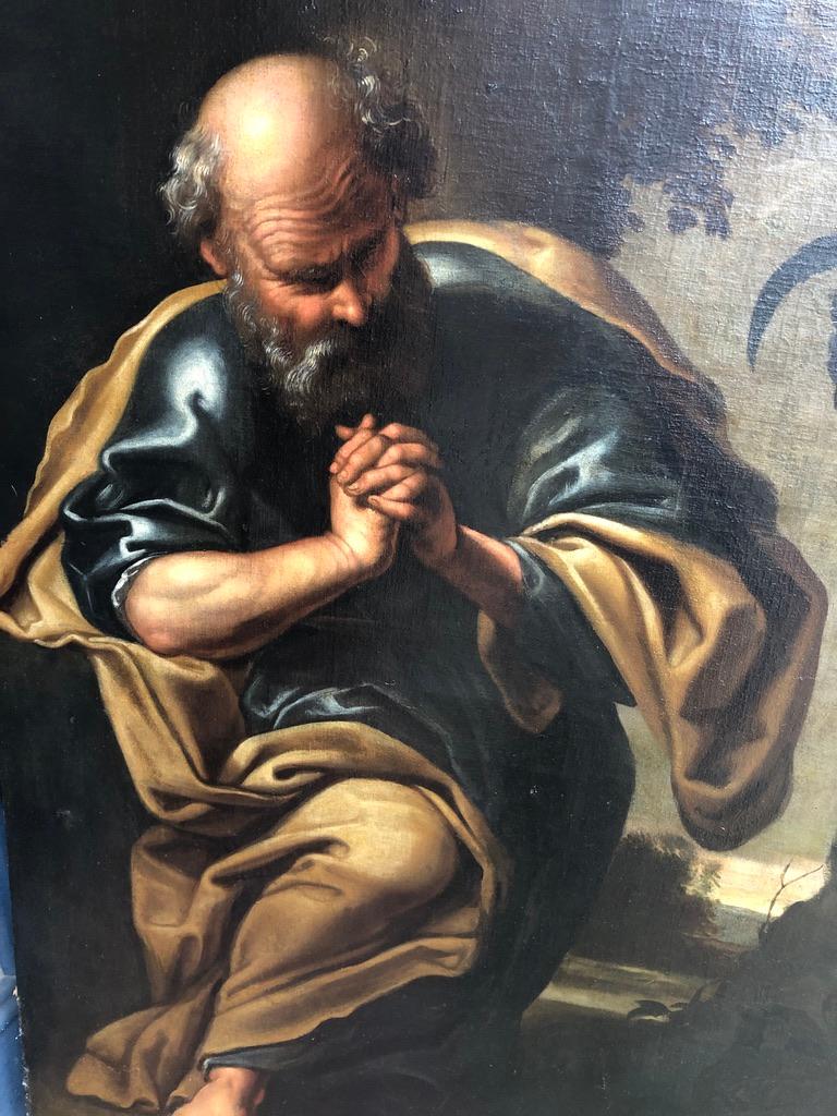 Grande e bellissimo dipinto di San Pietro dell'inizio del XVII secolo - Painting di Unknown