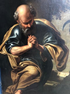Large Beautiful Early 17th Century Painting of St Peter