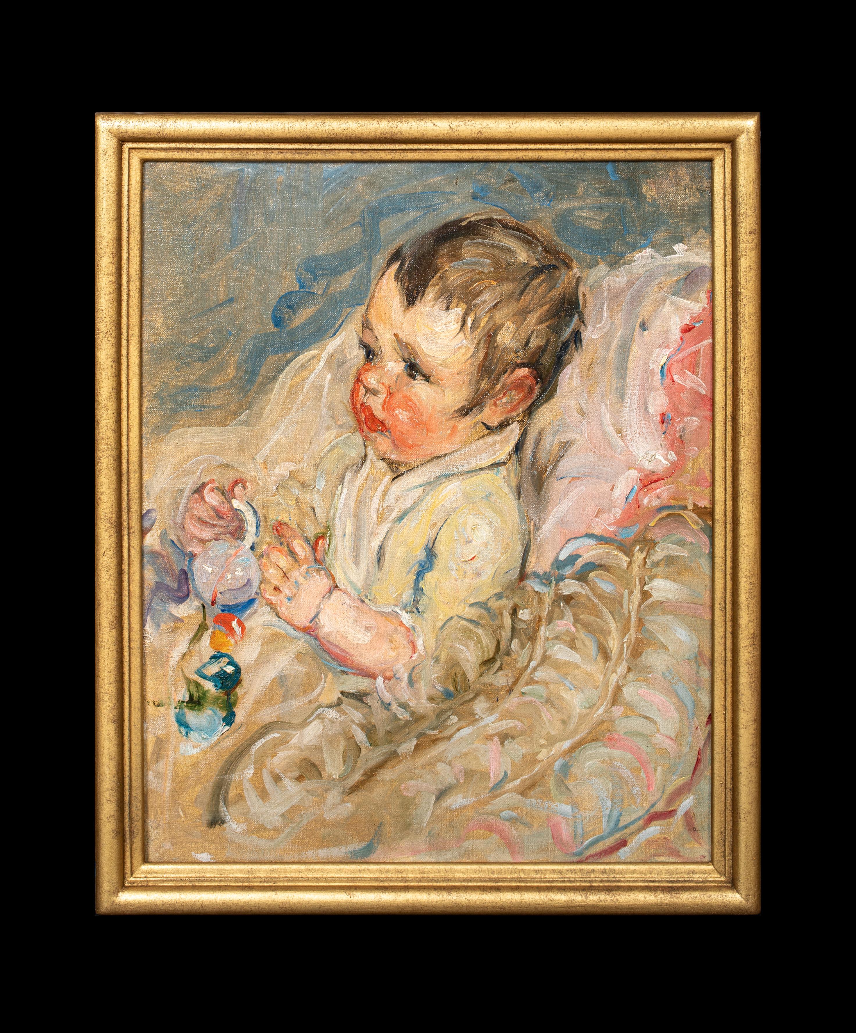 Bébé et hochet, XIX secolo - Berthe Morisot (1841-1895) - Painting di Unknown