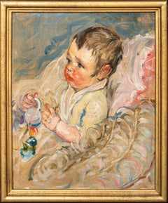 Bébé et hochet, 19th Century - BERTHE MORISOT (1841-1895)