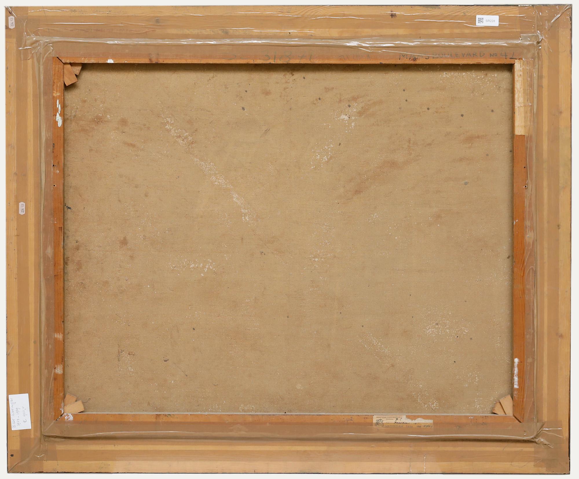 Beer Suringh (1906-1982) - Framed Mid 20th Century Oil, Maasboulevard, Rotterdam - Gray Figurative Painting by Unknown