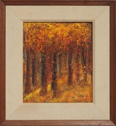 Autumn Explosion, Fall Forest Abstract Expressionist Landscape 