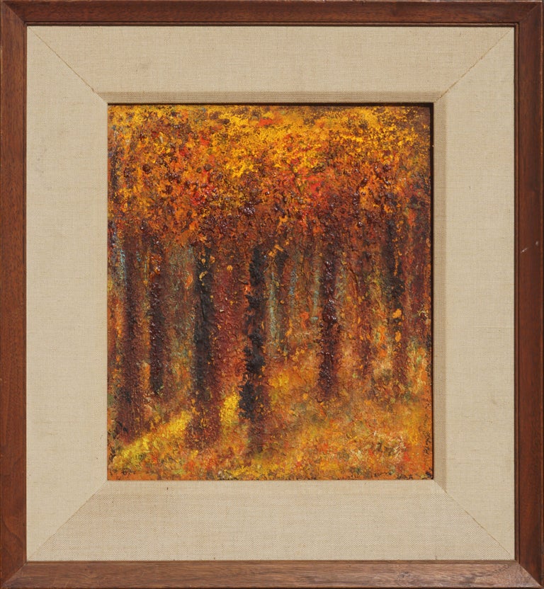 Unknown Landscape Painting - Autumn Explosion, Fall Forest Abstract Expressionist Landscape 