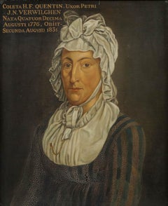 Belgian School Early 19th Century Oil - Portrait of Coleta Quentin