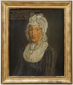 Belgian School Early 19th Century Oil - Portrait of Coleta Quentin