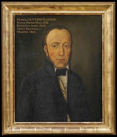 Belgian School Early 19th Century Oil - Portrait of Petrus Verwilghen