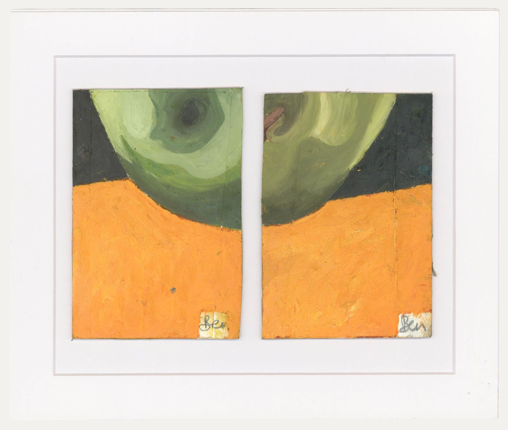 Unknown Still-Life Painting - Ben Carrivick - Contemporary Oil, Sections of an Apple