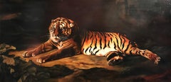 Bengal Tiger Huge Oil Painting on Canvas after George Stubbs