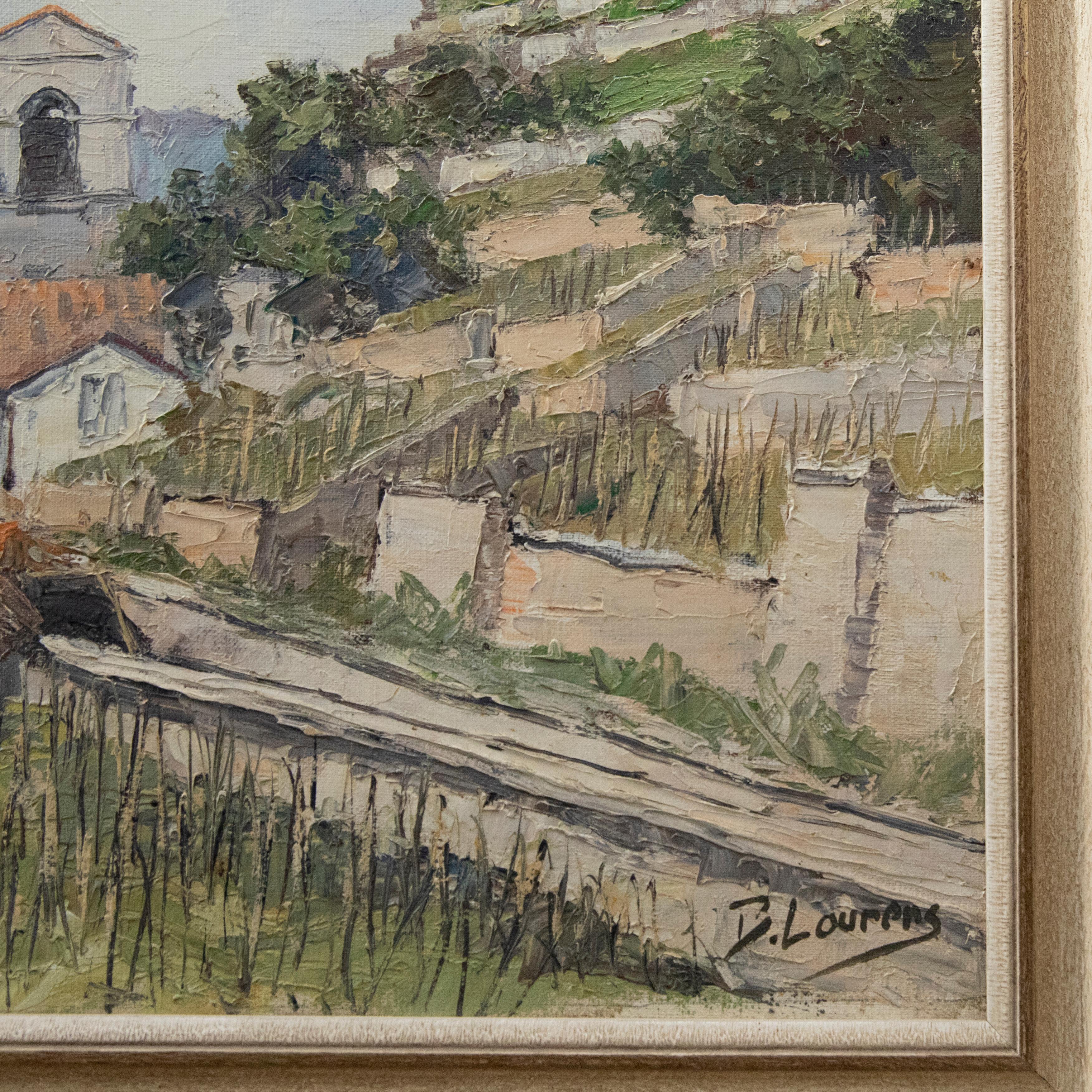 Benjamin Lourens (1910-1987) - Framed 20th Century Oil, Alpine Village For Sale 1