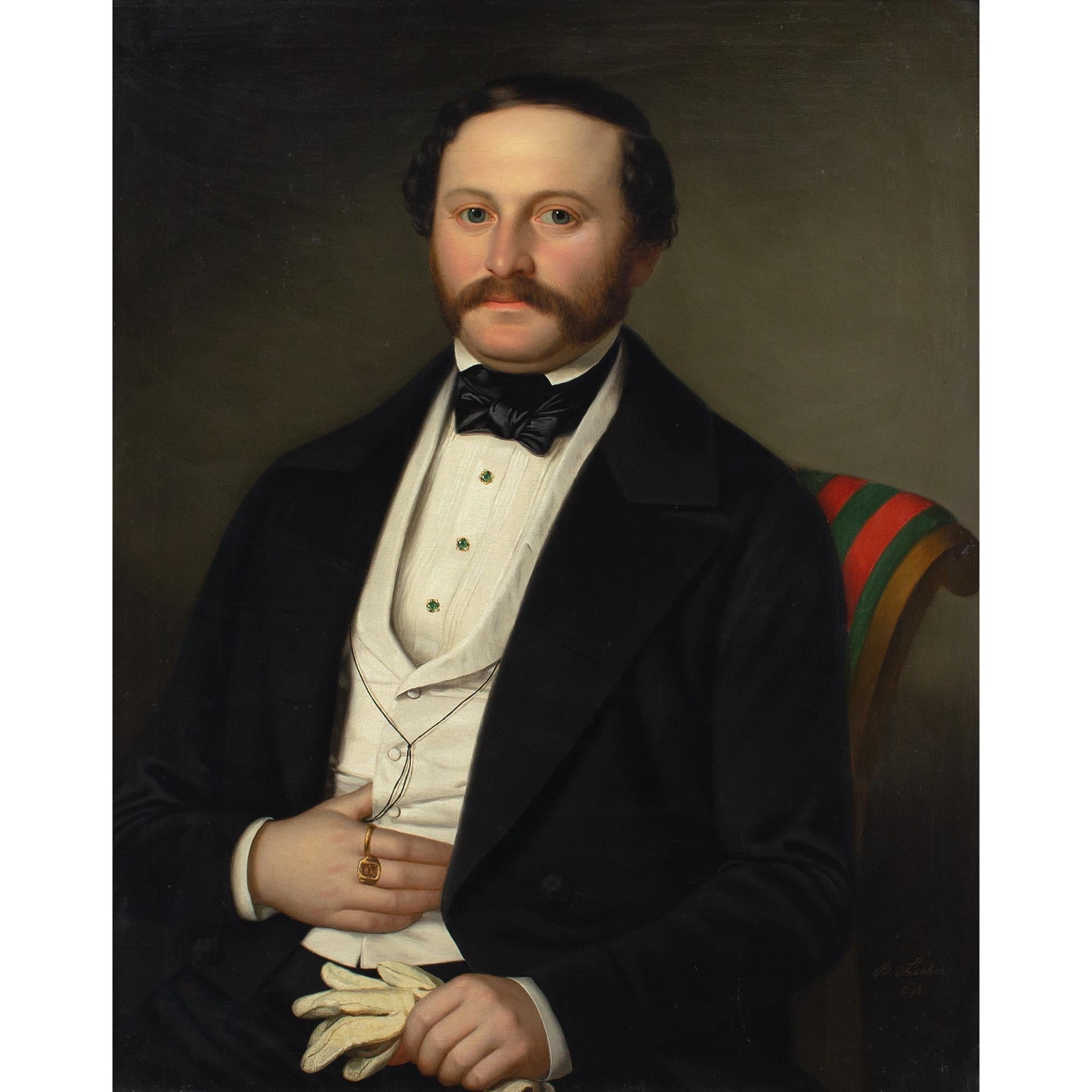 Benno Fischer, Portrait Of A Seated Gentleman - Painting by Unknown