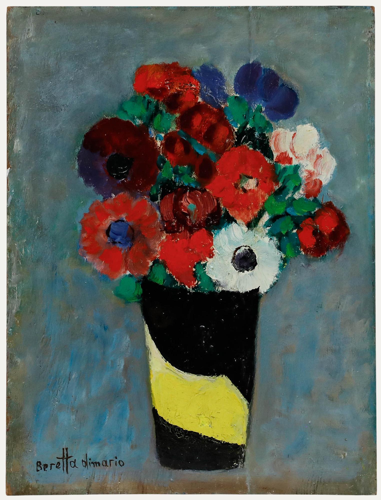 Beretta Dimario - 20th Century Oil, Floral Still Life