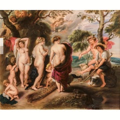 Berlin  KPM Porcelain Mythological Plaque Of 'The Judgment Of Paris' 