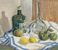 Bernard John William Bowerman (1911-1970) - Framed Oil, The Blue Bordered Cloth