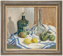 Bernard John William Bowerman (1911-1970) - Framed Oil, The Blue Bordered Cloth