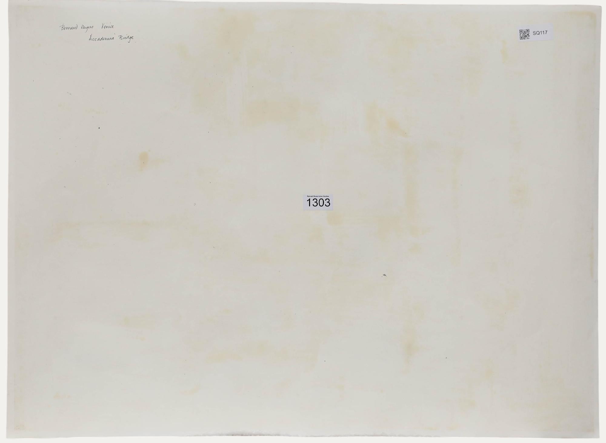 Bernard Myers (1925-2007) - Zeitgenössisches Öl, Academia-Brücke – Painting von Unknown
