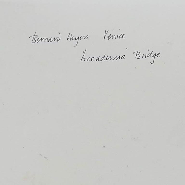 Bernard Myers (1925-2007) - Zeitgenössisches Öl, Academia-Brücke (Grau), Landscape Painting, von Unknown