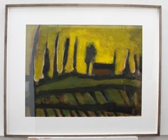 Vintage Bernard Ponty - Framed 20th Century Oil, Le Ciel Jaune