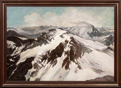 Montagnes de la Bernina, Alpes suisses, daté de 1940 Par Henry J Horn (Américain) 1890-1949