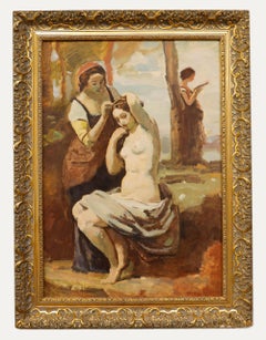 Bertrand Py (1895-1973) After Corot - Framed Mid 20th Century Oil, The Bather