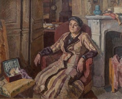 Bertrand Py (1895-1973) - Huile encadrée du milieu du 20e siècle, une rupture avec la couture