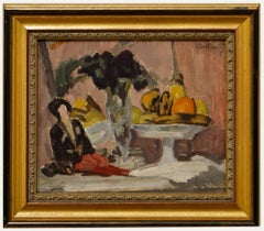 Bertrand Py (1895-1973) - Huile encadrée du milieu du 20e siècle, Nature morte à la poupée