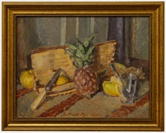 Bertrand Py (1895-1973) - Framed Mid 20th Century Oil, Still Life with Pineapple
