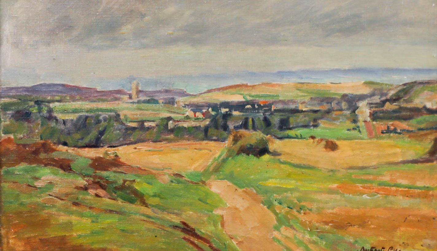 Bertrand Py (1895-1973) - Huile encadrée du milieu du 20e siècle, paysage d'été - Painting de Unknown
