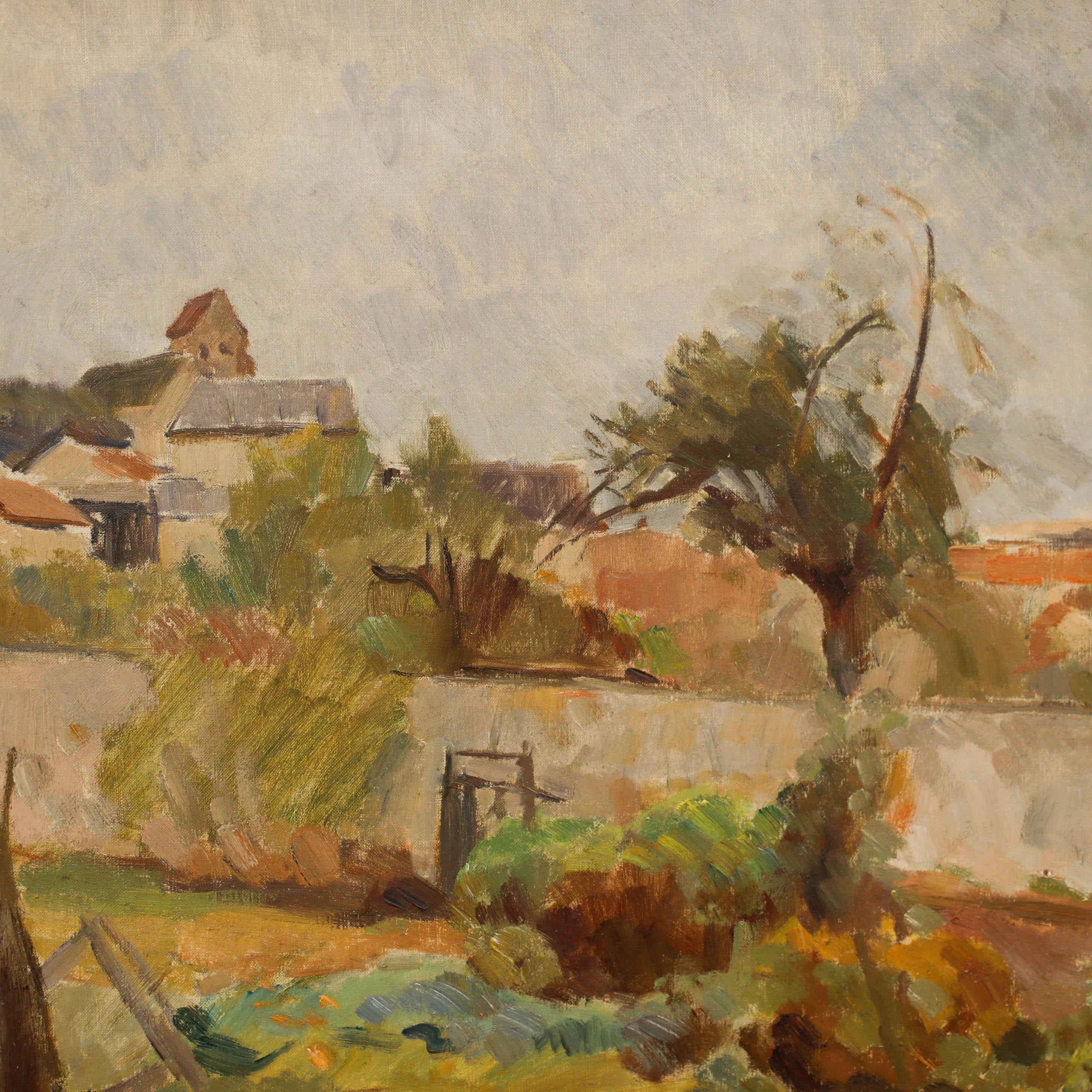 Bertrand Py (1895-1973), Öl auf Leinwand. Signiert am unteren Rand und datiert '35. Präsentiert in einem eleganten schwarzen und vergoldeten Rahmen. 