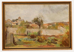 Bertrand Py (1895-1973) - Framed Oil, Looking Towards the Village Bell Tower