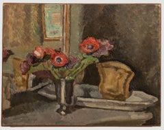 Vintage Bertrand Py (1895-1973) - Mid 20th Century Oil, Anemones in the Timpani