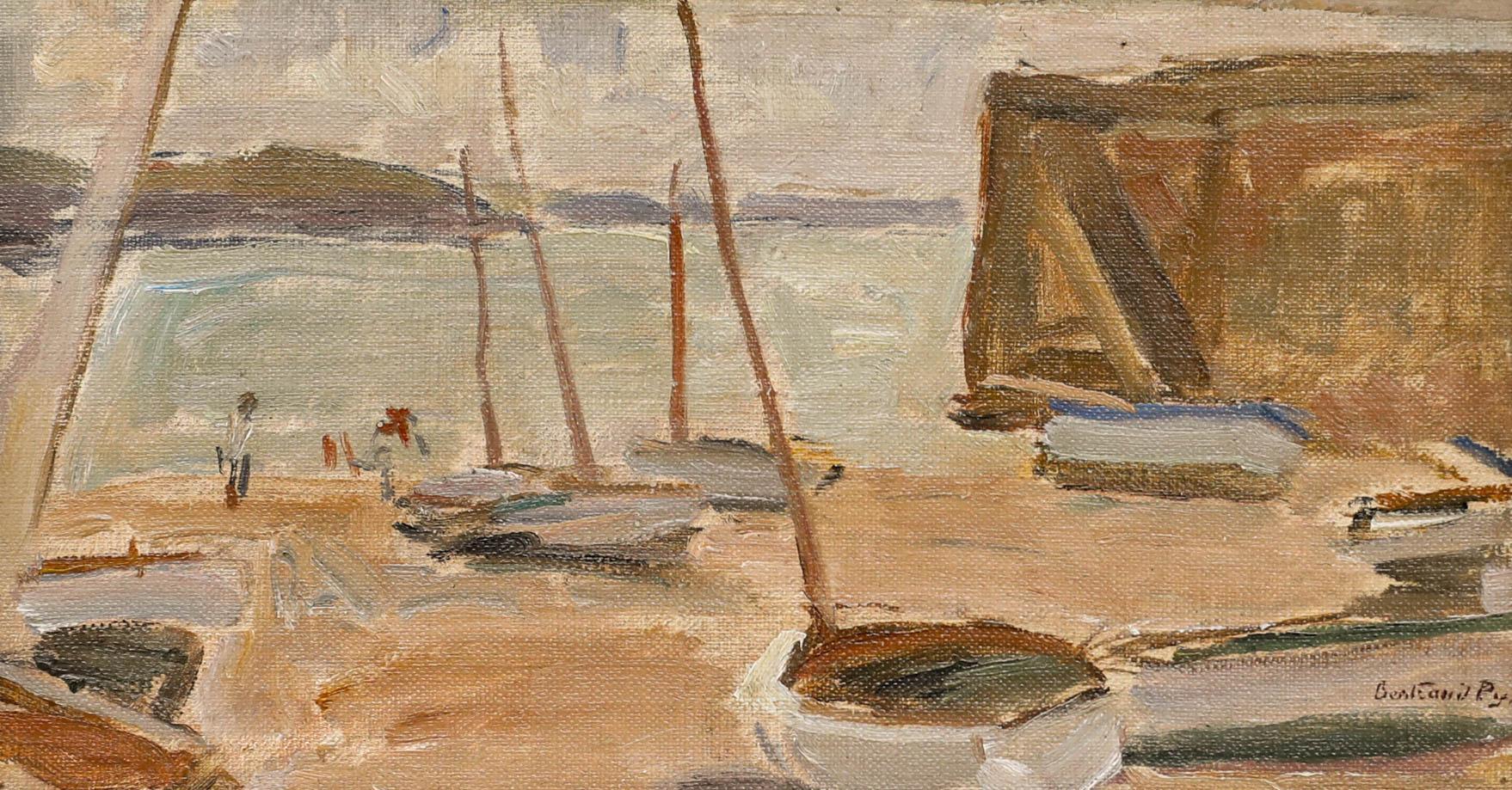 Bertrand Py (1895-1973) - Mitte 20. Jahrhundert Öl, Boote – Painting von Unknown