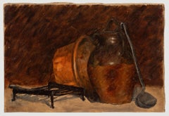 Bertrand Py (1895-1973) - Mid 20th Century Oil, Basin Pot and Ladel