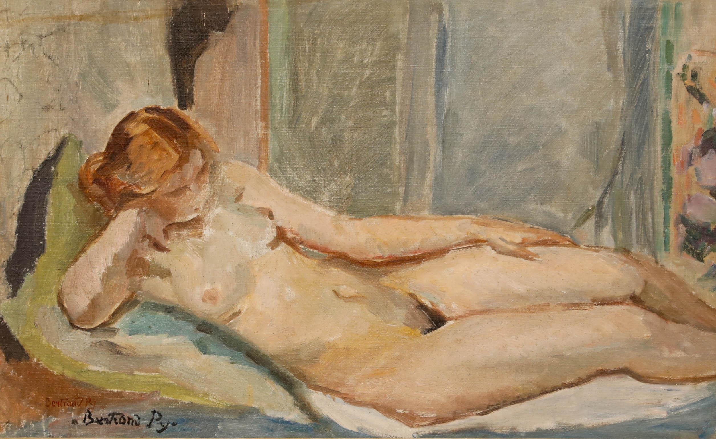 Bertrand Py (1895-1973) - Mid 20th Century Oil, Extended Nude - Painting by Unknown