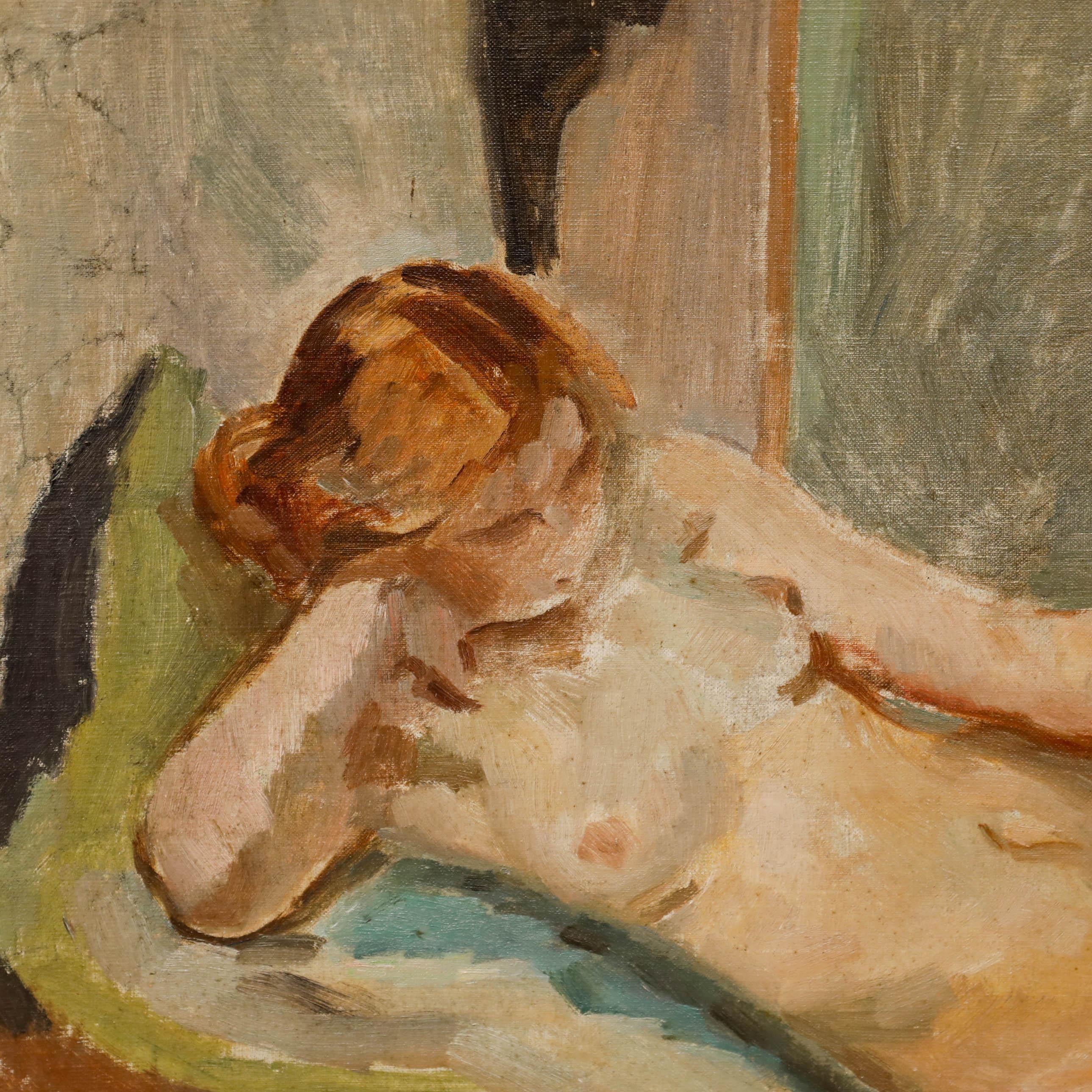 Oil on canvas. Signed lower left.