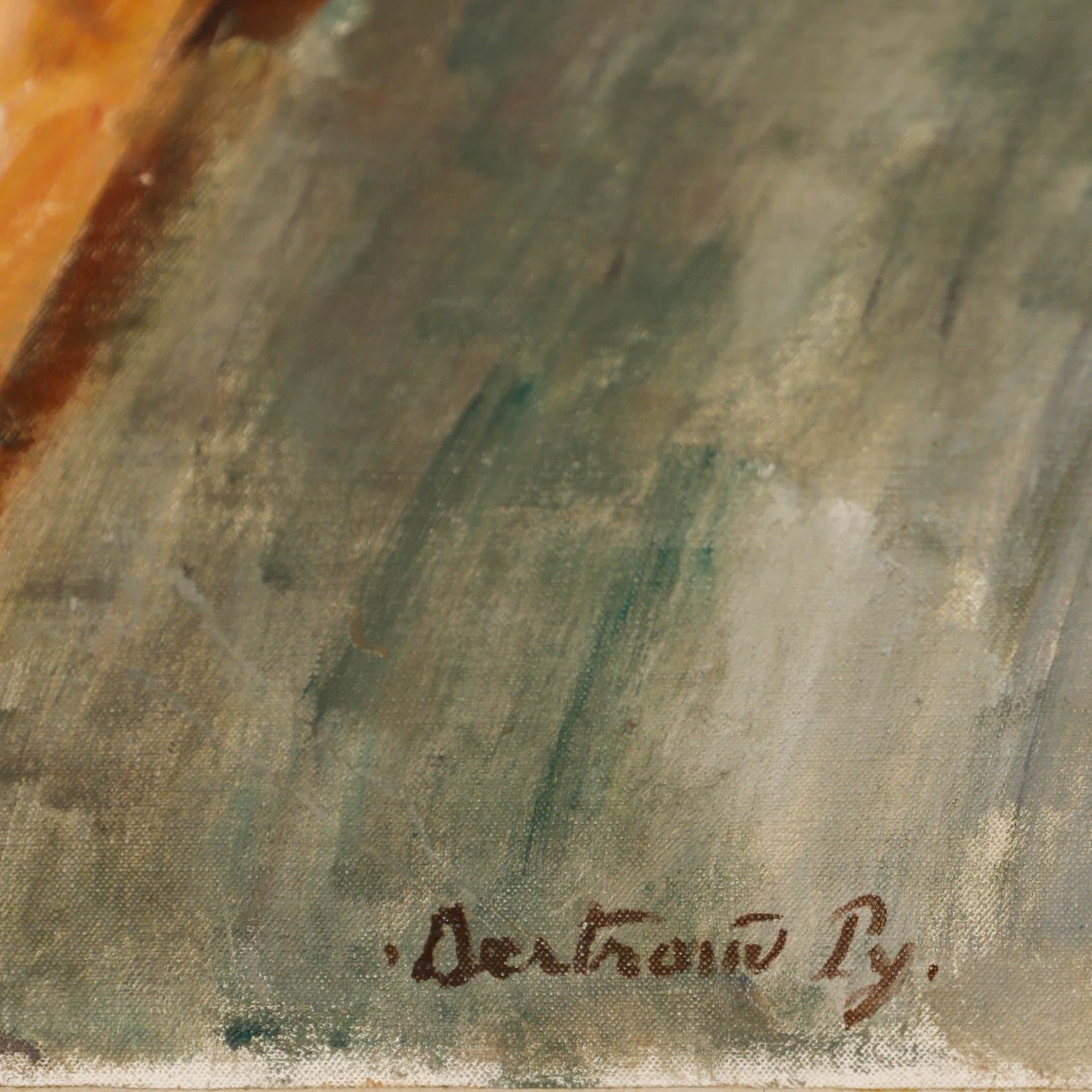 Bertrand Py (1895-1973) - Mitte 20. Jahrhundert Öl, Garçon à la cravate orange im Angebot 1