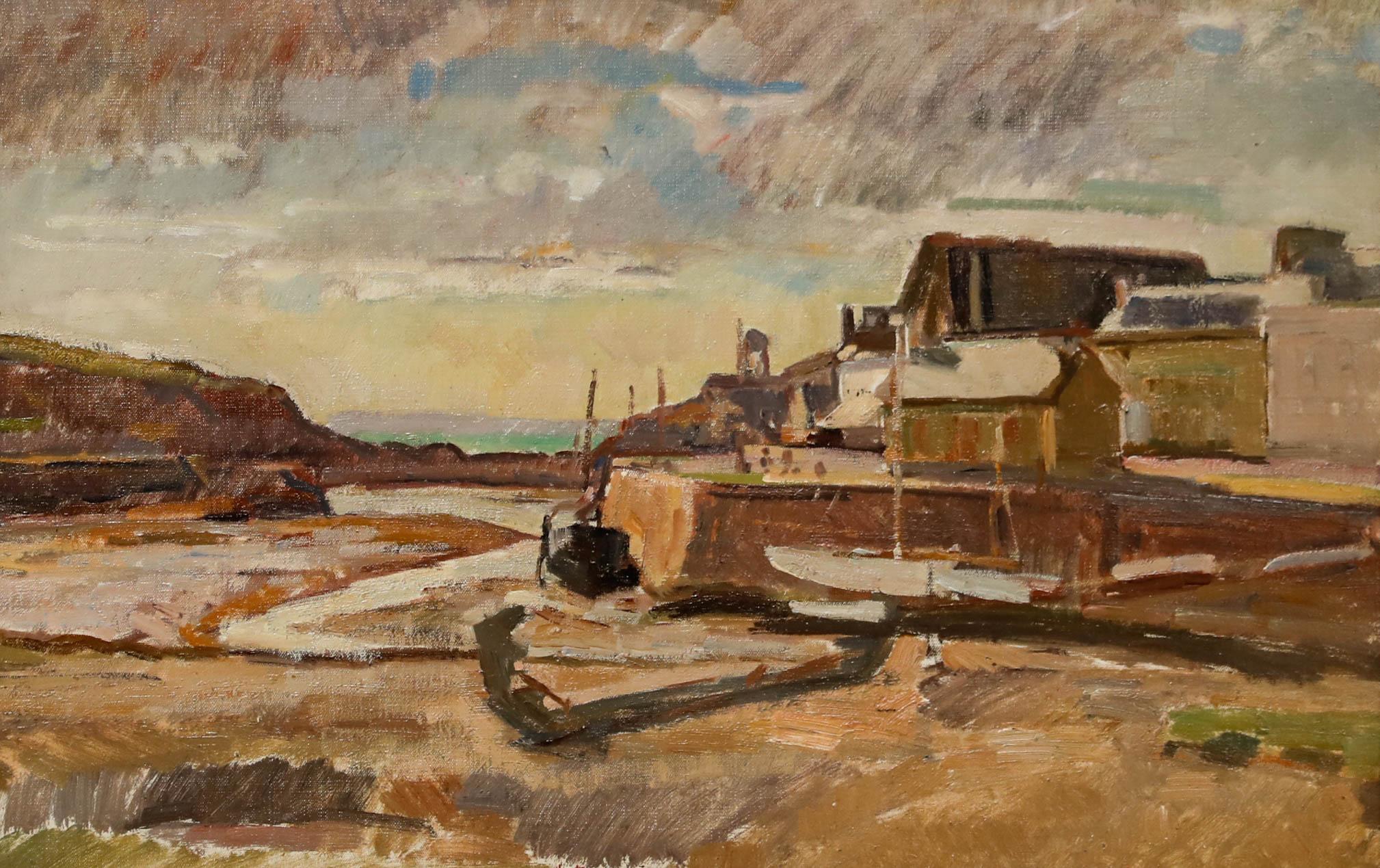 Bertrand Py (1895-1973) - Ölgemälde, Port of Dahouet, Bretagne, Mitte des 20. Jahrhunderts – Painting von Unknown