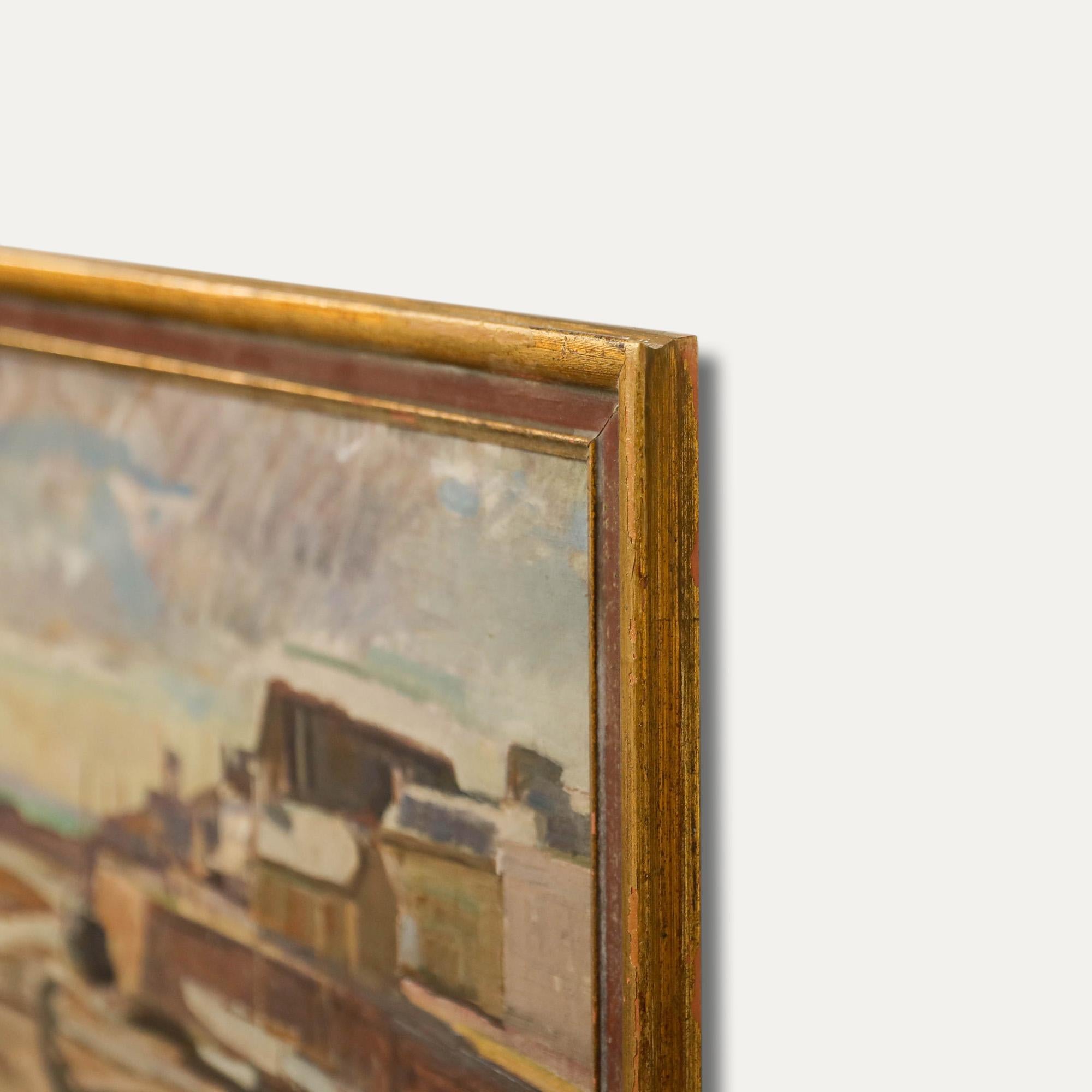 Bertrand Py (1895-1973) - Ölgemälde, Port of Dahouet, Bretagne, Mitte des 20. Jahrhunderts im Angebot 1