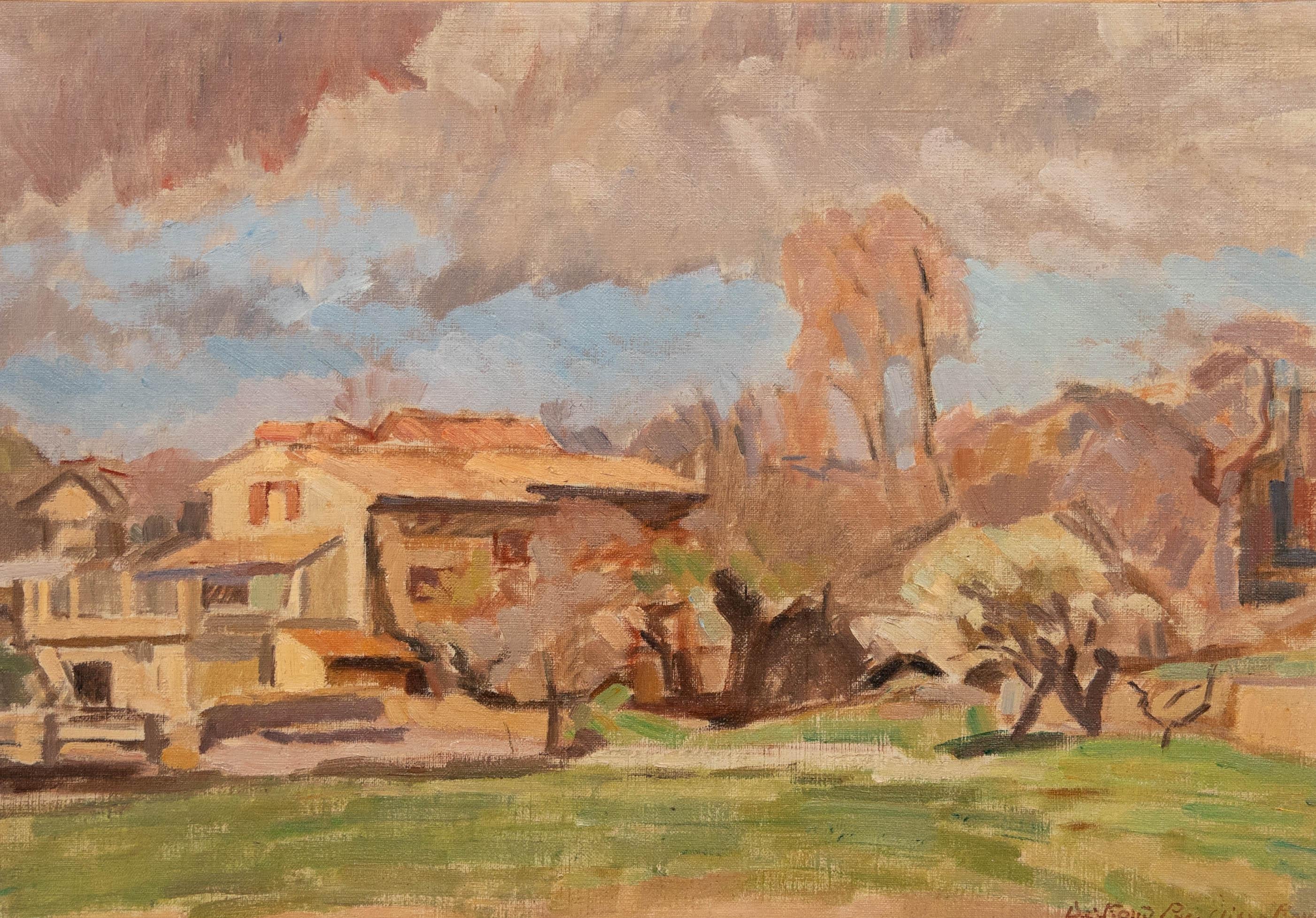 Bertrand Py (1895-1973) – Ölgemälde, Plou, Frankreich, Mitte des 20. Jahrhunderts – Painting von Unknown