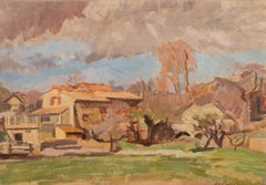 Bertrand Py (1895-1973) - Mid 20th Century Oil, Plou, France
