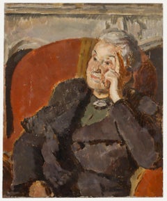 Bertrand Py (1895-1973) - Huile du milieu du 20e siècle, pensées puzzles