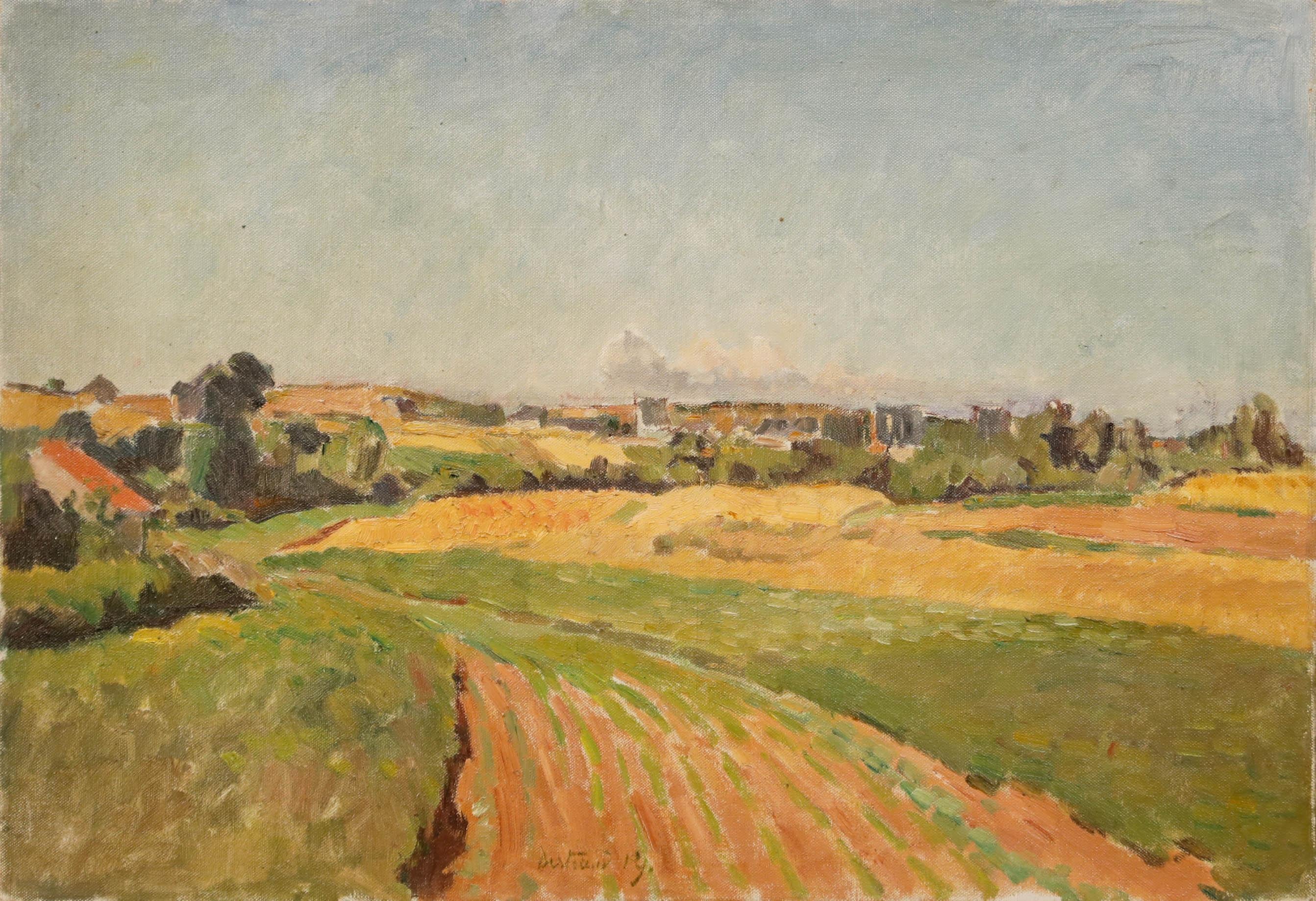 Bertrand Py (1895-1973) - Ölgemälde, Route dans la campagne, Mitte des 20. Jahrhunderts – Painting von Unknown